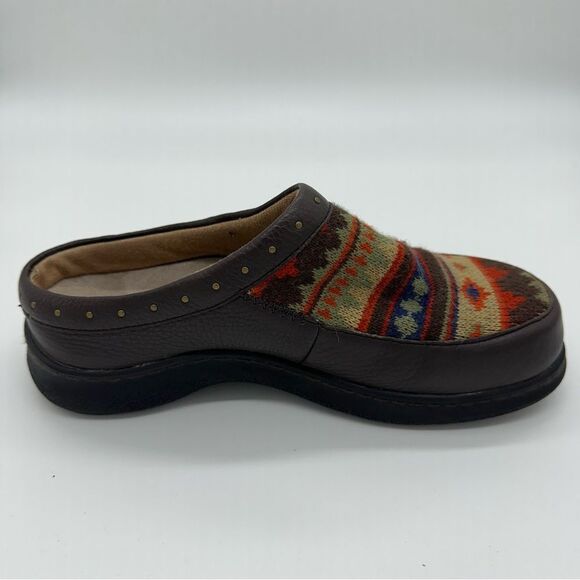 Taos Sweater Knit Slip On Clogs Shoes Women’s 7 Southwestern Print - Picture 8 of 9